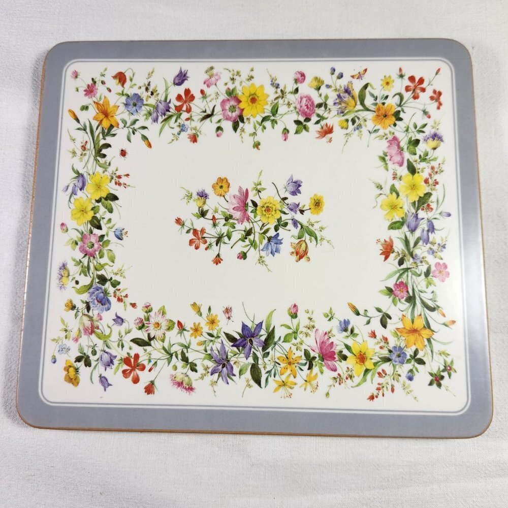 Pimpernel Floral Casserole Stand Trivet with Rubber Feet Made in England Kitchen